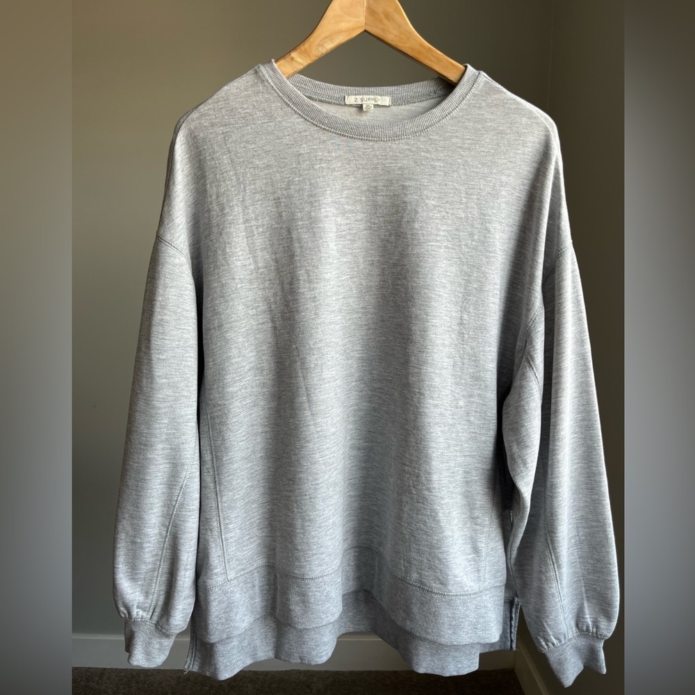 Grey Crewneck Z Supply Modern Weekender Sweatshirt Size XS. Oversized Fit